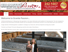 Tablet Screenshot of granitepassion.net